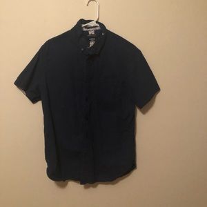 Size L Navy Blue Button Down Casual Shirt